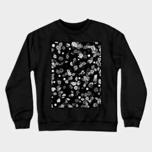 Black and white falling leaves Crewneck Sweatshirt